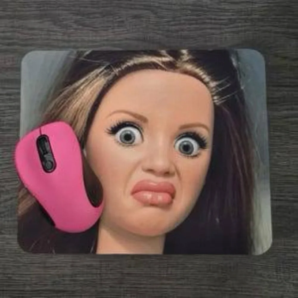 Barbie Doll Face Mousepad